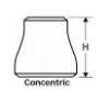 Picture of 1 x ½ inch 316 Stainless Steel schedule 80S concentric reducer